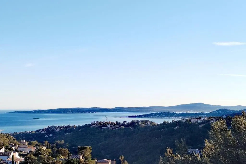 Haut De Villa Vue Mer Panoramique Sur Golfe De Saint-Tropez 레지상브르 프랑스